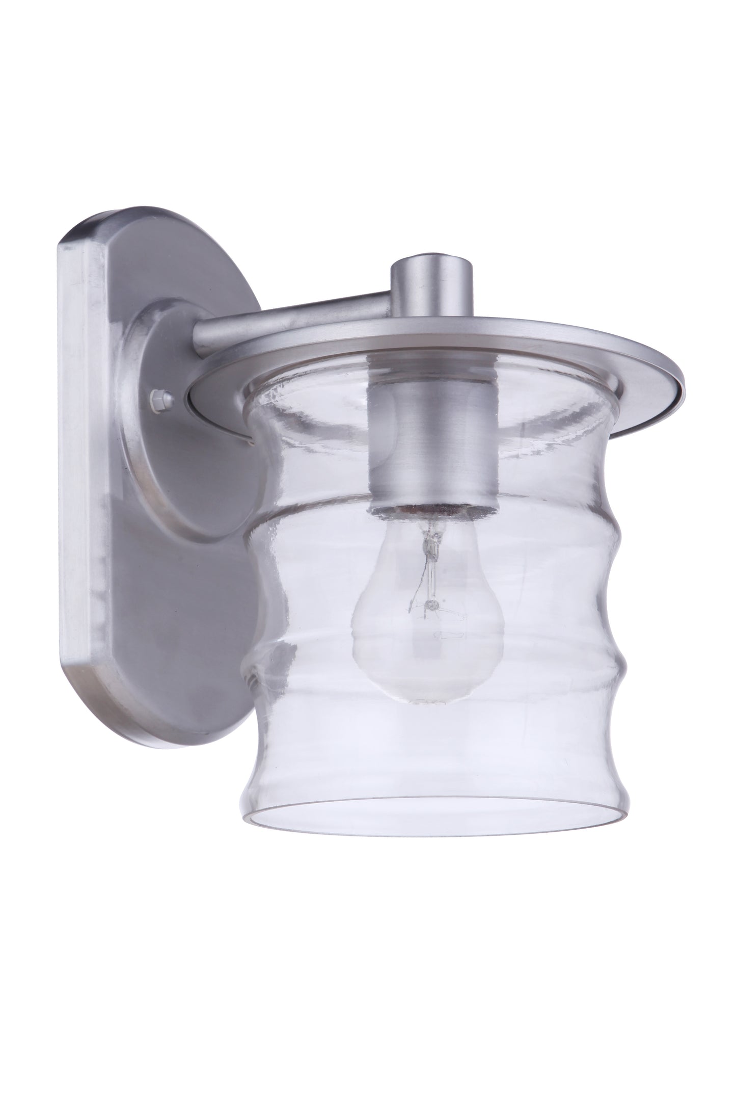 ZA3604-SA - Canon 1 Light 9.88" High Outdoor Wall Lantern - Satin Aluminum