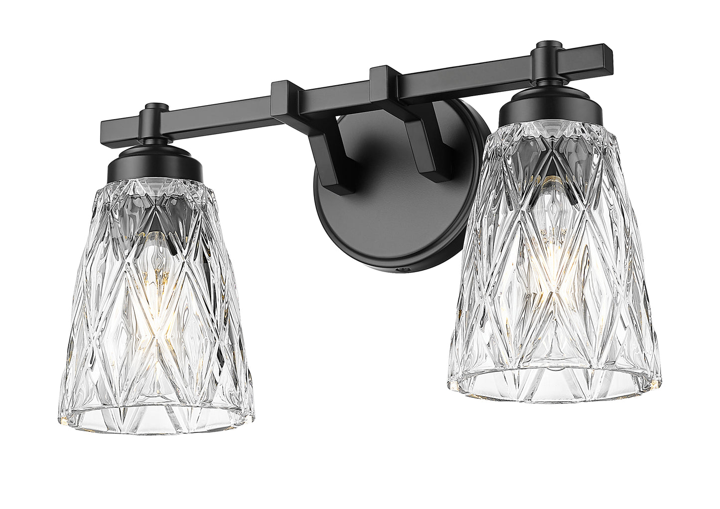 1960-2V-MB - Andree 2 Light 16" Vanity - Matte Black
