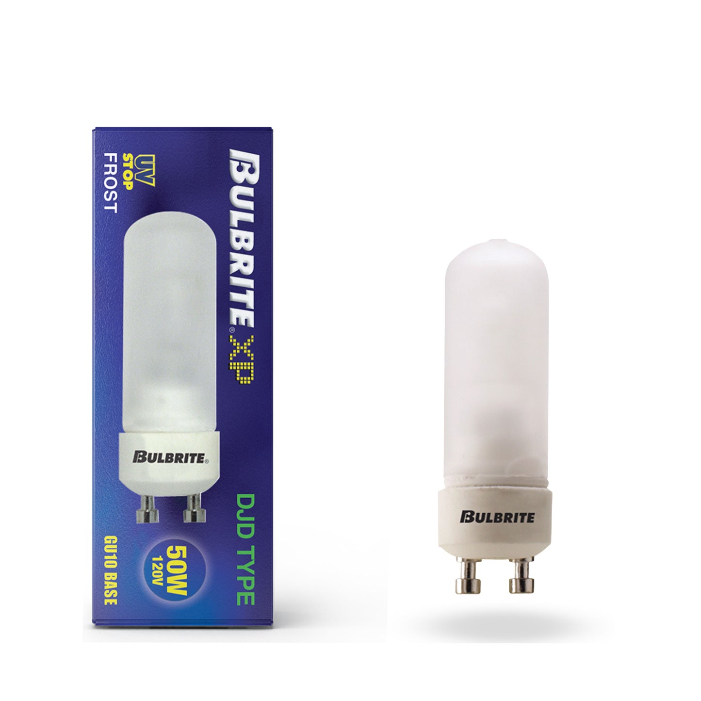617150 - Dimmable Frost DJD Halogen GU10 Base Light Bulb - 50 Watt - 2900K - 4 Pack