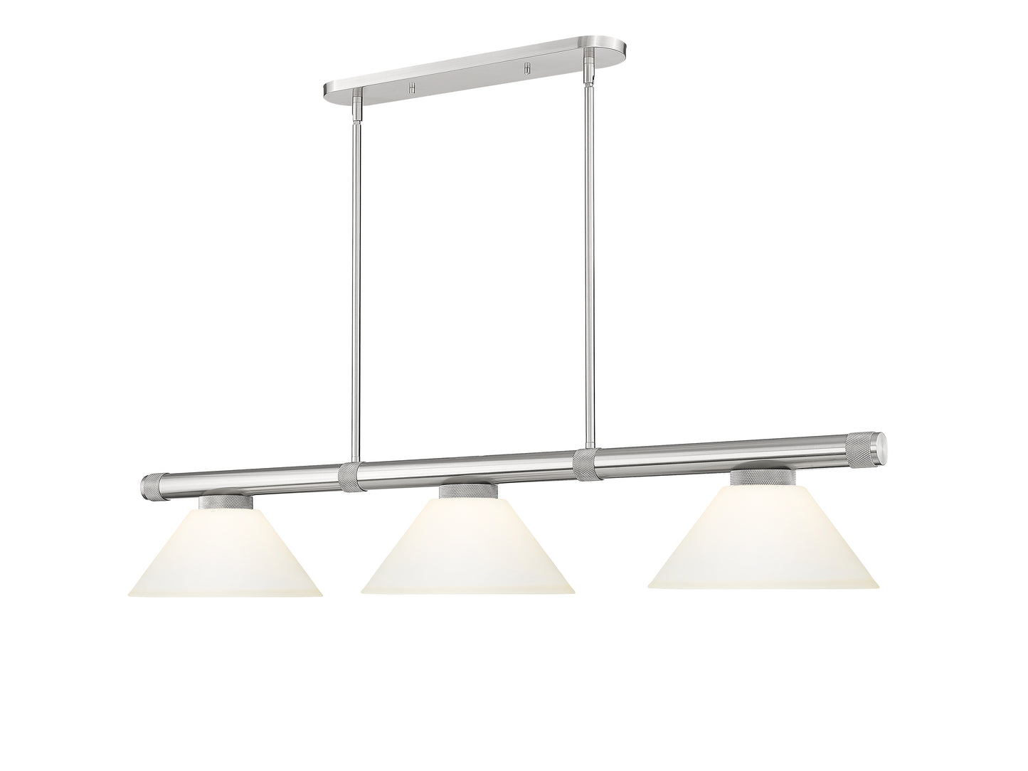3050-3BN-AMO14 - Vanguard 3 Light 58" Billiard - Brushed Nickel