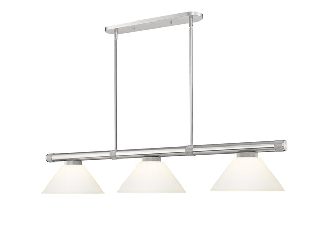 3050-3BN-AMO14 - Vanguard 3 Light 58" Billiard - Brushed Nickel