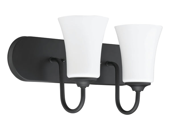 50402-FB-WG - Gwyneth 2 Light 18" Wide Vanity Light - Flat Black