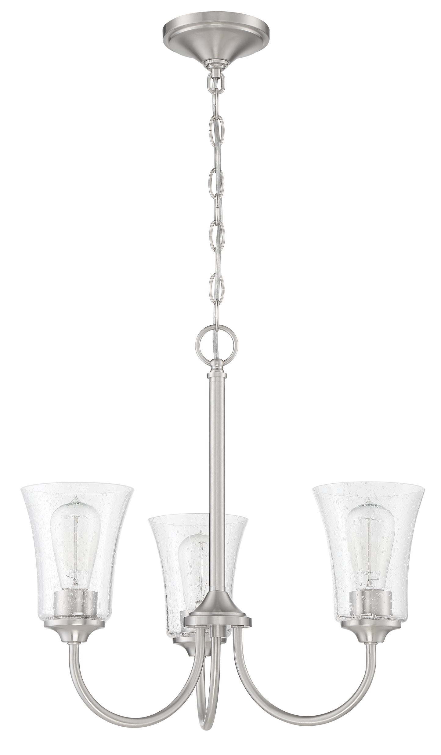 50423-BNK - Gwyneth 3 Light 20" Wide Chandelier - Brushed Nickel