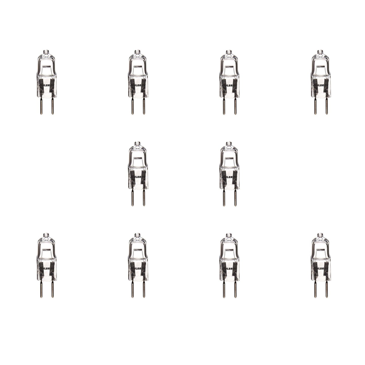 651050 - Dimmable Clear T3 Halogen GY6.35 Base Light Bulb - 50 Watt - 2900K - 10 Pack