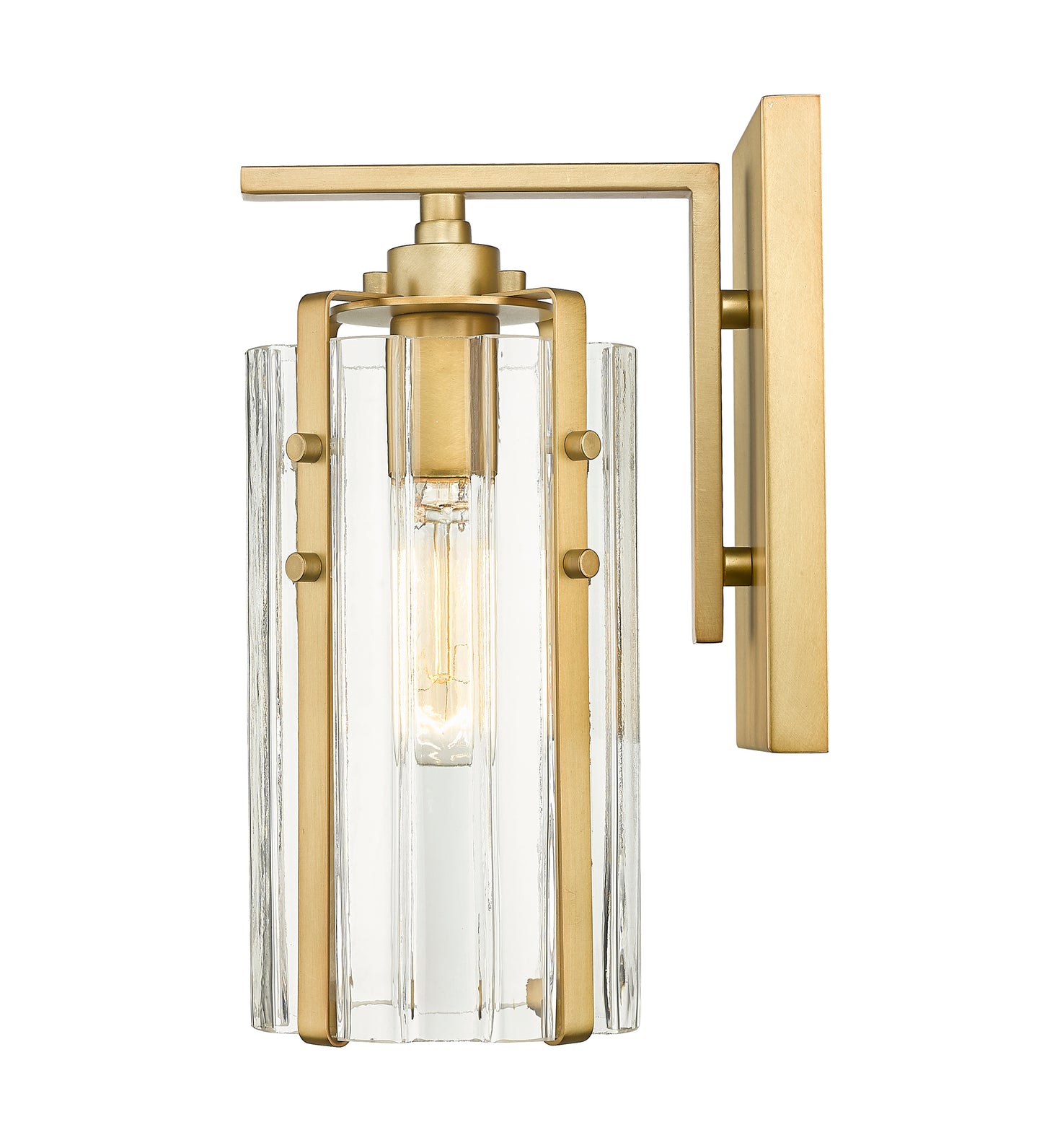 3036-1S-RB - Alverton 1 Light Wall 12" Sconce - Rubbed Brass