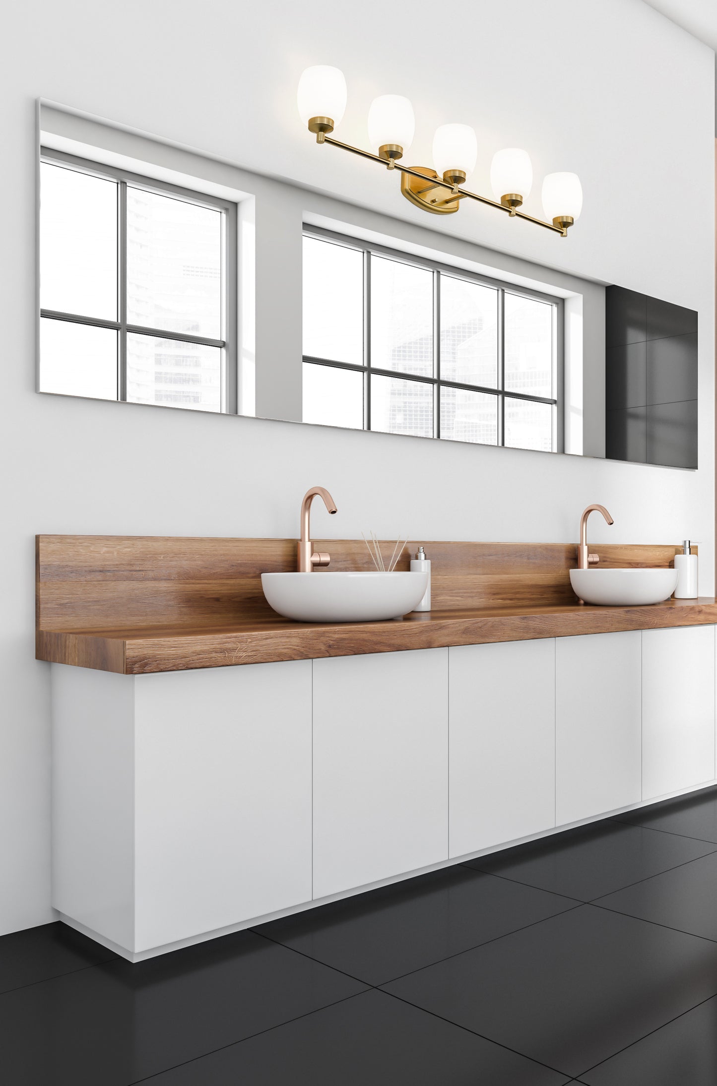 745-5V-LG - Kendrick 5 Light 39" Vanity - Luxe Gold