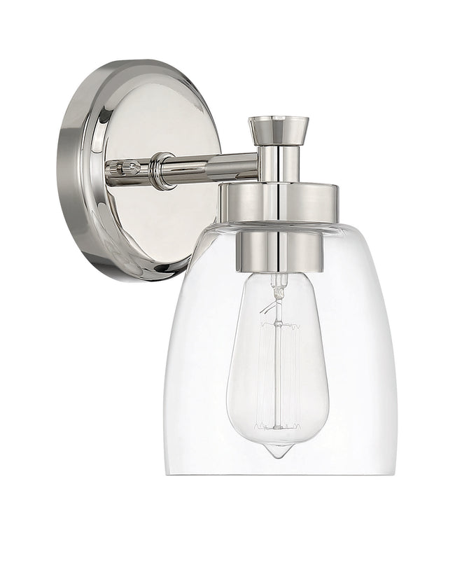 12705PLN1 - Henning 1 Light 9.25" High Wall Sconce - Polished Nickel