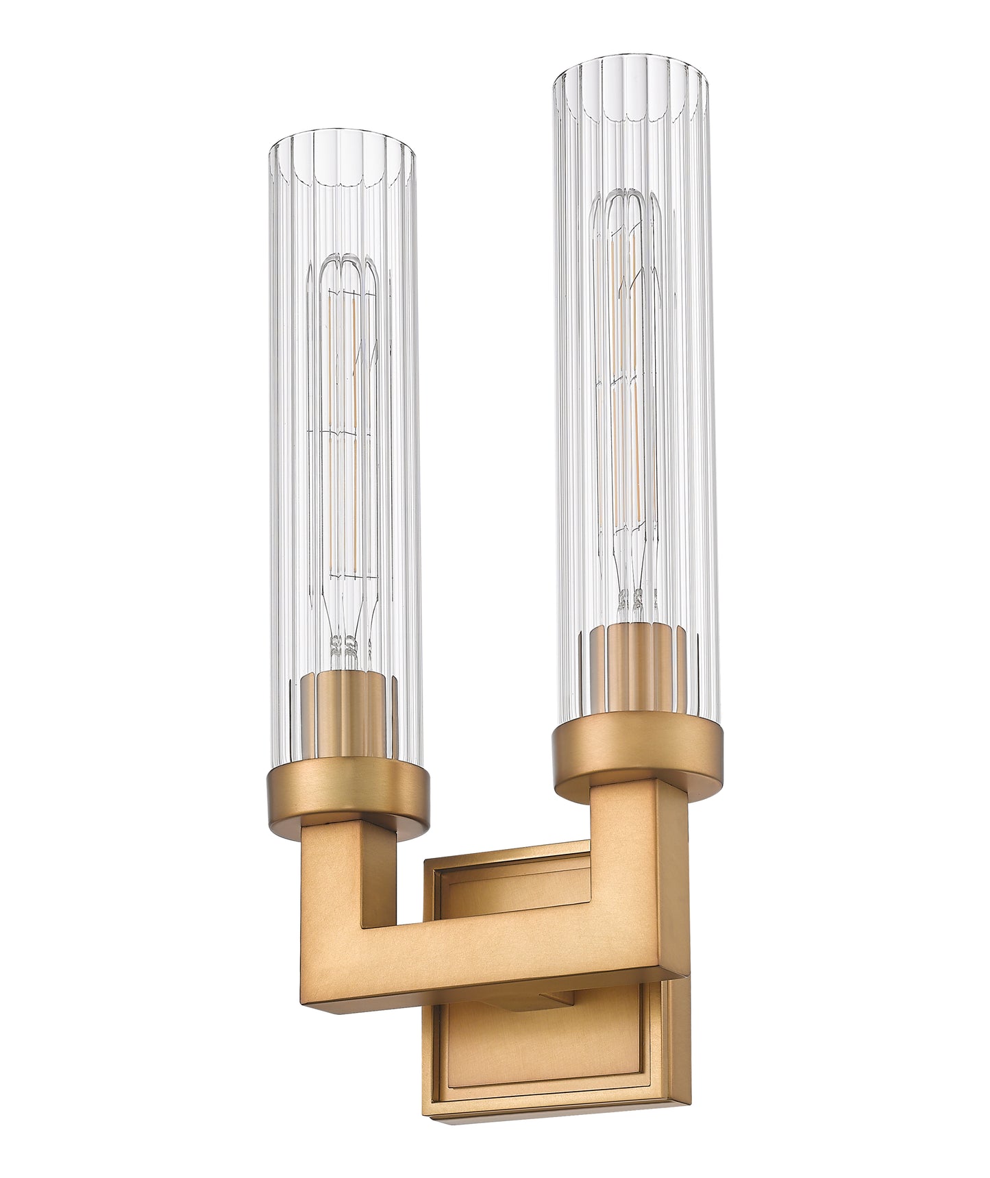 740-2S-RB - Beau 2 Light Wall 17" Sconce - Rubbed Brass