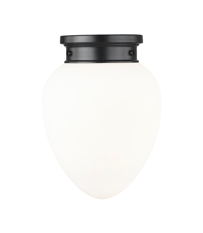 1945F9-MB - Gideon 1 Light Flush 10" Mount - Matte Black