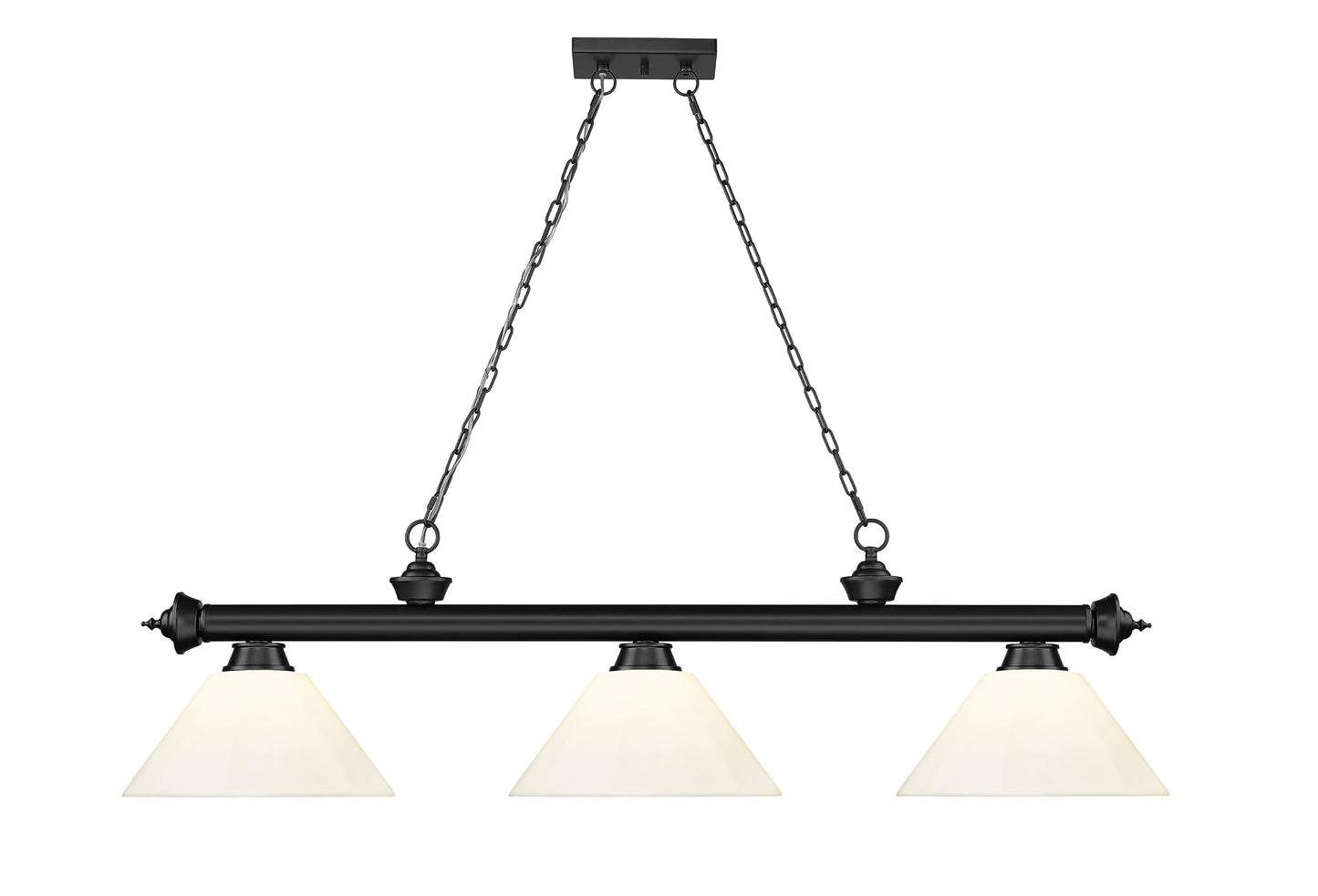 2306-3MB-PWH - Cordon 3 Light 57" Billiard - Matte Black