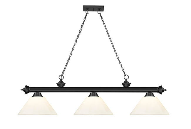 2306-3MB-PWH - Cordon 3 Light 57" Billiard - Matte Black