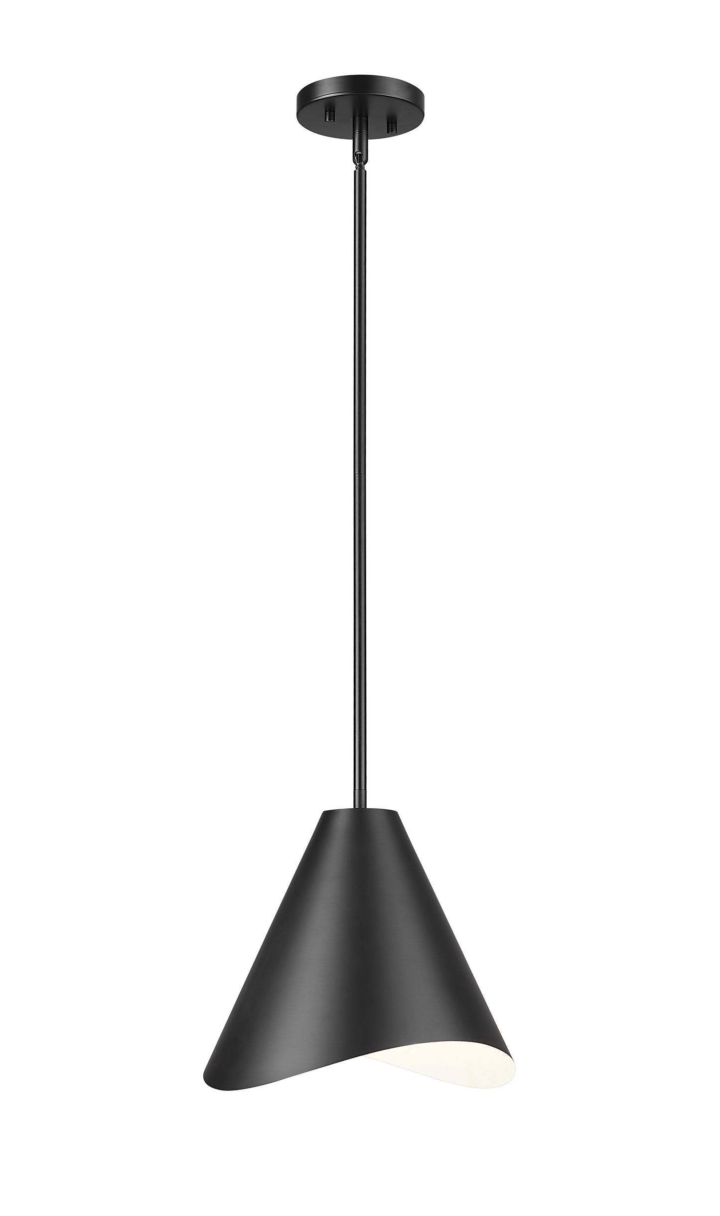 1952P12-MB - Aria 1 Light 12" Pendant - Matte Black