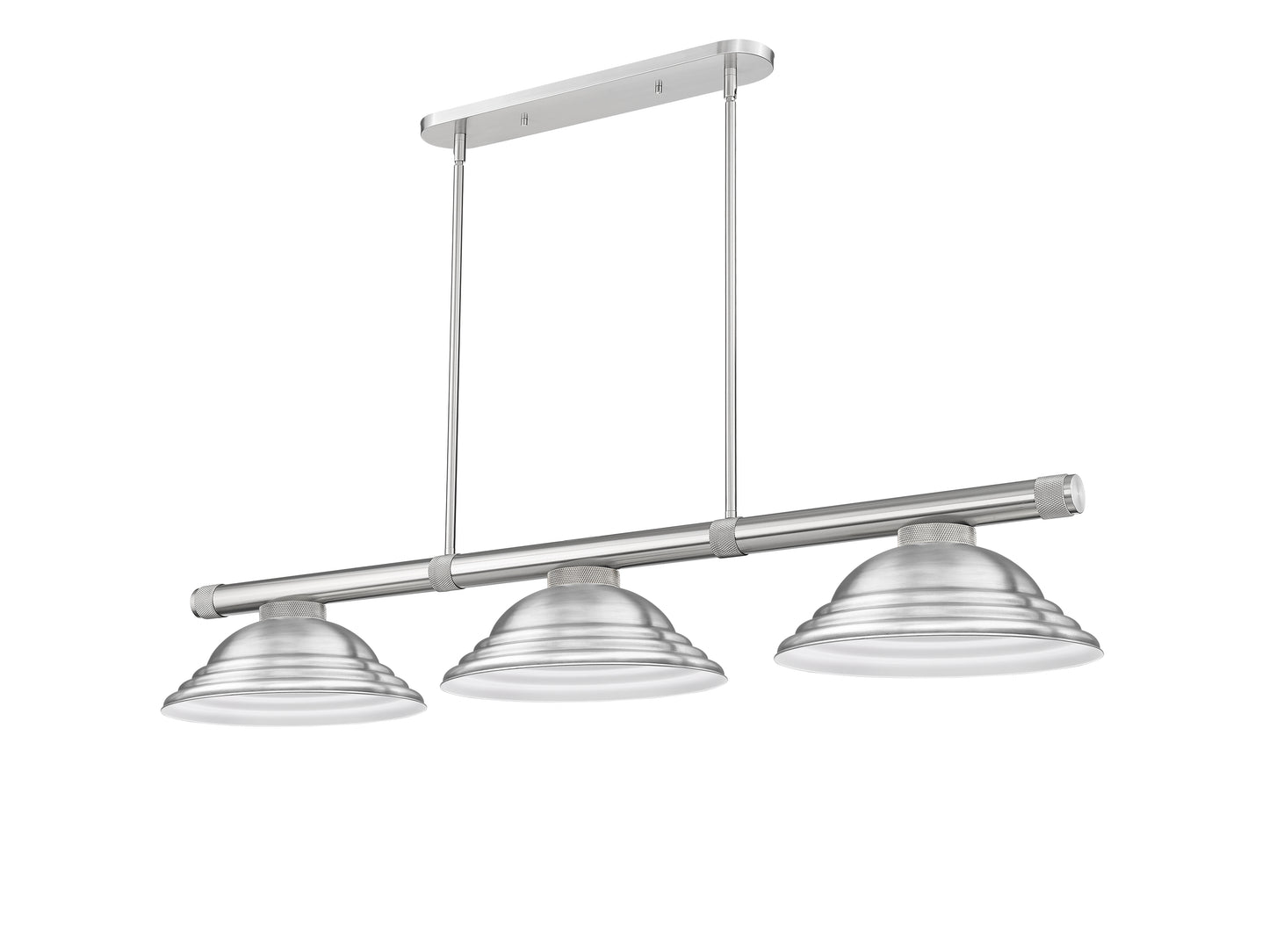 3050-3BN-SBN - Vanguard 3 Light 59" Billiard - Brushed Nickel