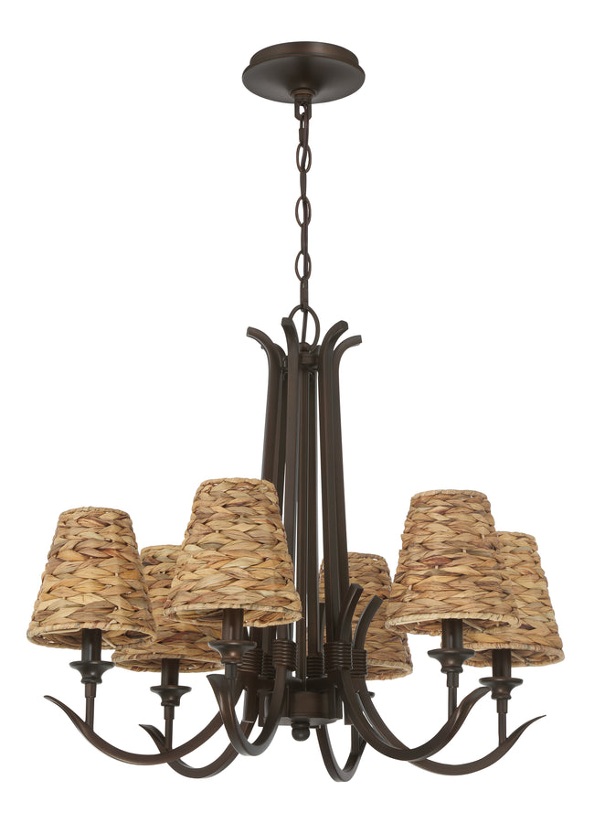58326-ABZ - Kokomo 6 Light 24" Wide Chandelier - Aged Bronze Brushed