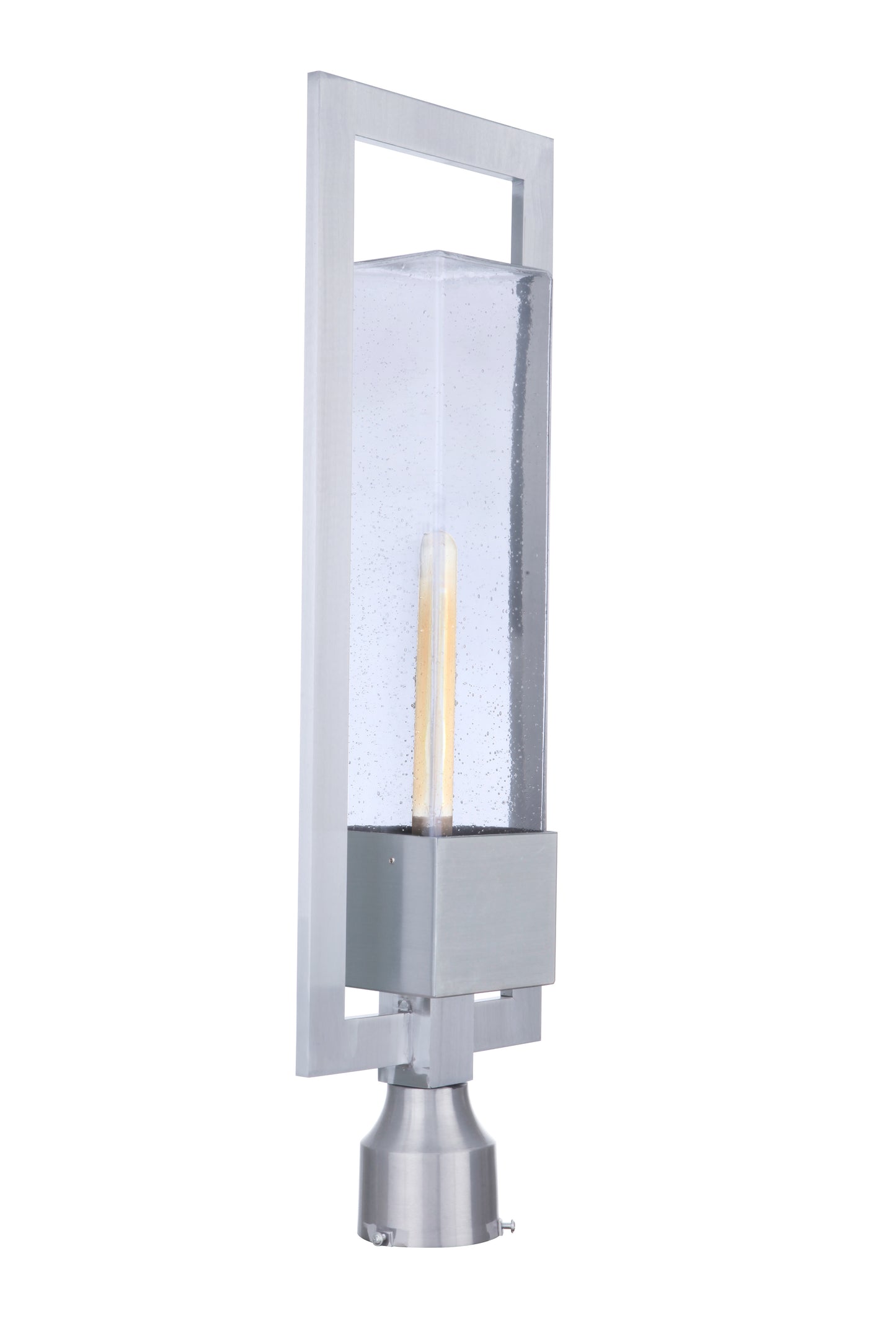 ZA4025-SA - Perimeter 1 Light 25" High Post Mount - Satin Aluminum