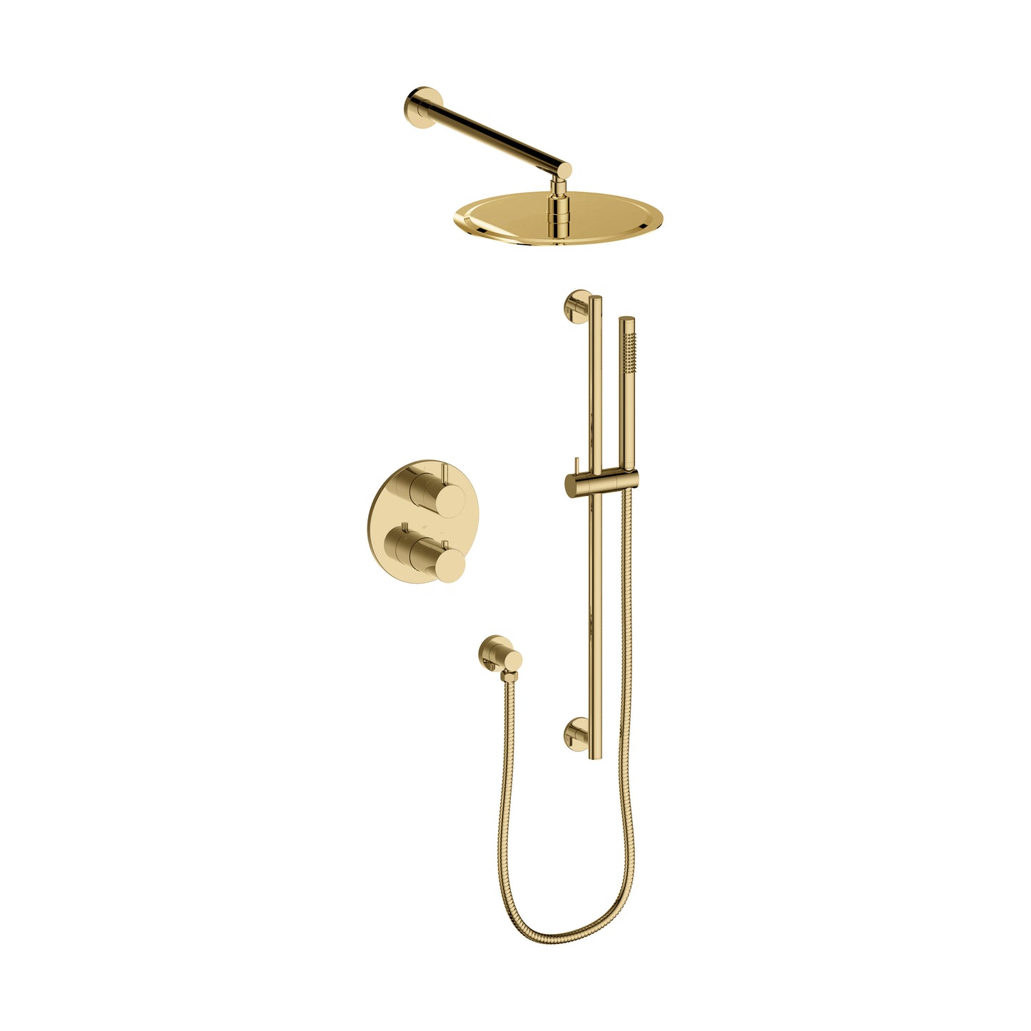 EMBY-SHS-T2-PG - Autograph Edition Emerald Bay Thermostatic Shower System in Polished Gold