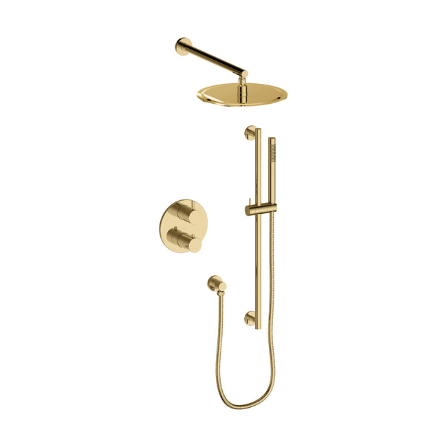 EMBY-SHS-T2-PG - Autograph Edition Emerald Bay Thermostatic Shower System in Polished Gold