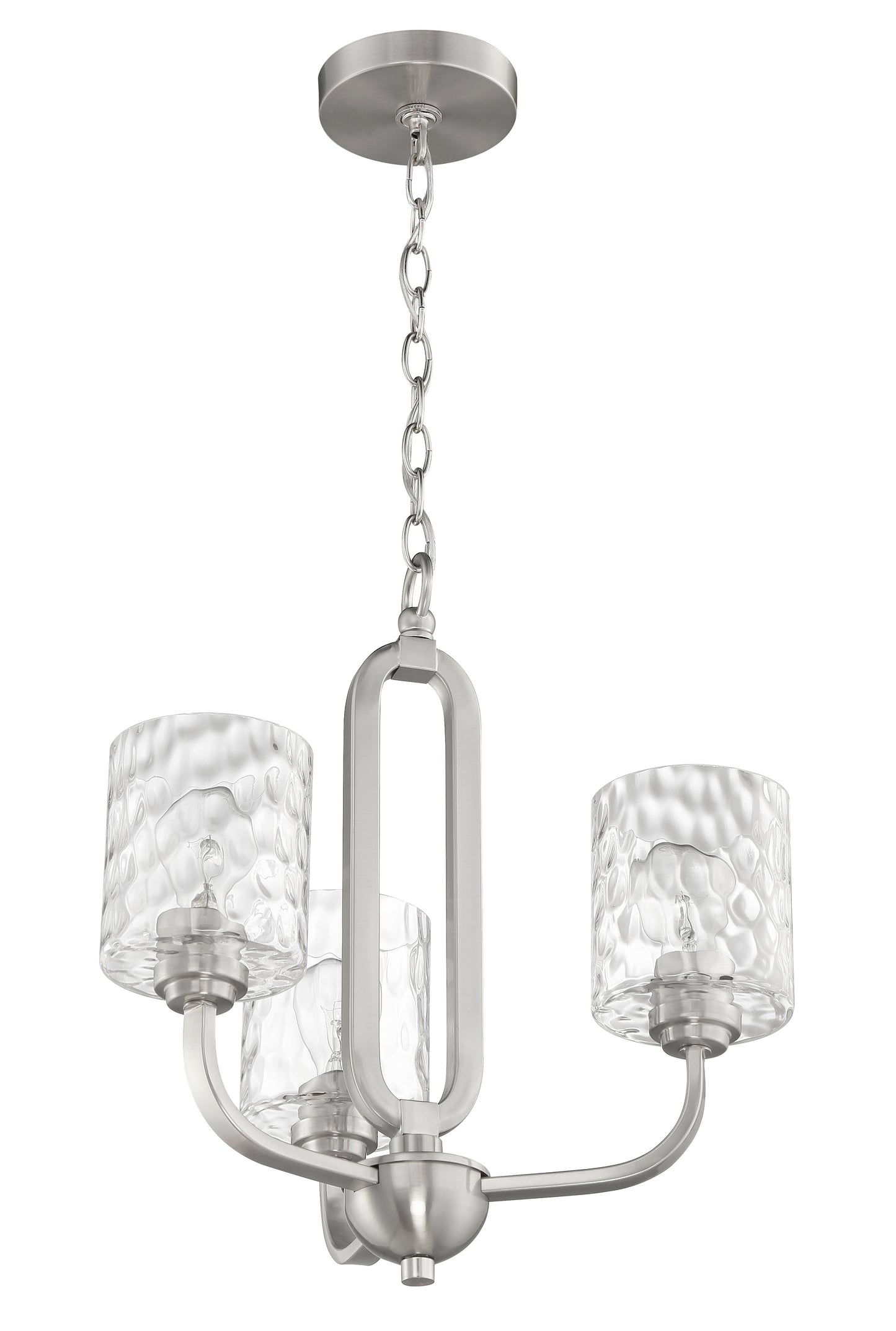 54223-BNK - Collins 3 Light 18" Wide Chandelier - Brushed Nickel
