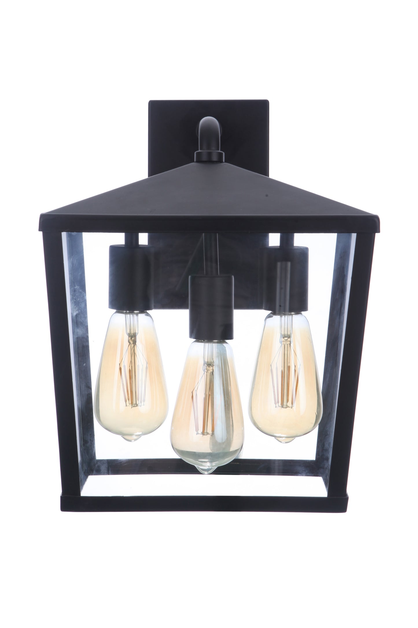 ZA4624-MN - Olsen 3 Light 13.38" High Outdoor Wall Lantern - Midnight