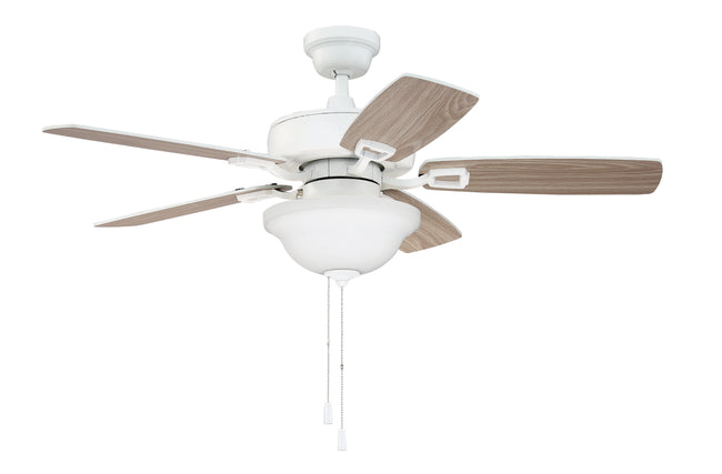 TCE42W5C1-C - Twist N Click 42" 5 Blade Ceiling Fan with Light Kit - White