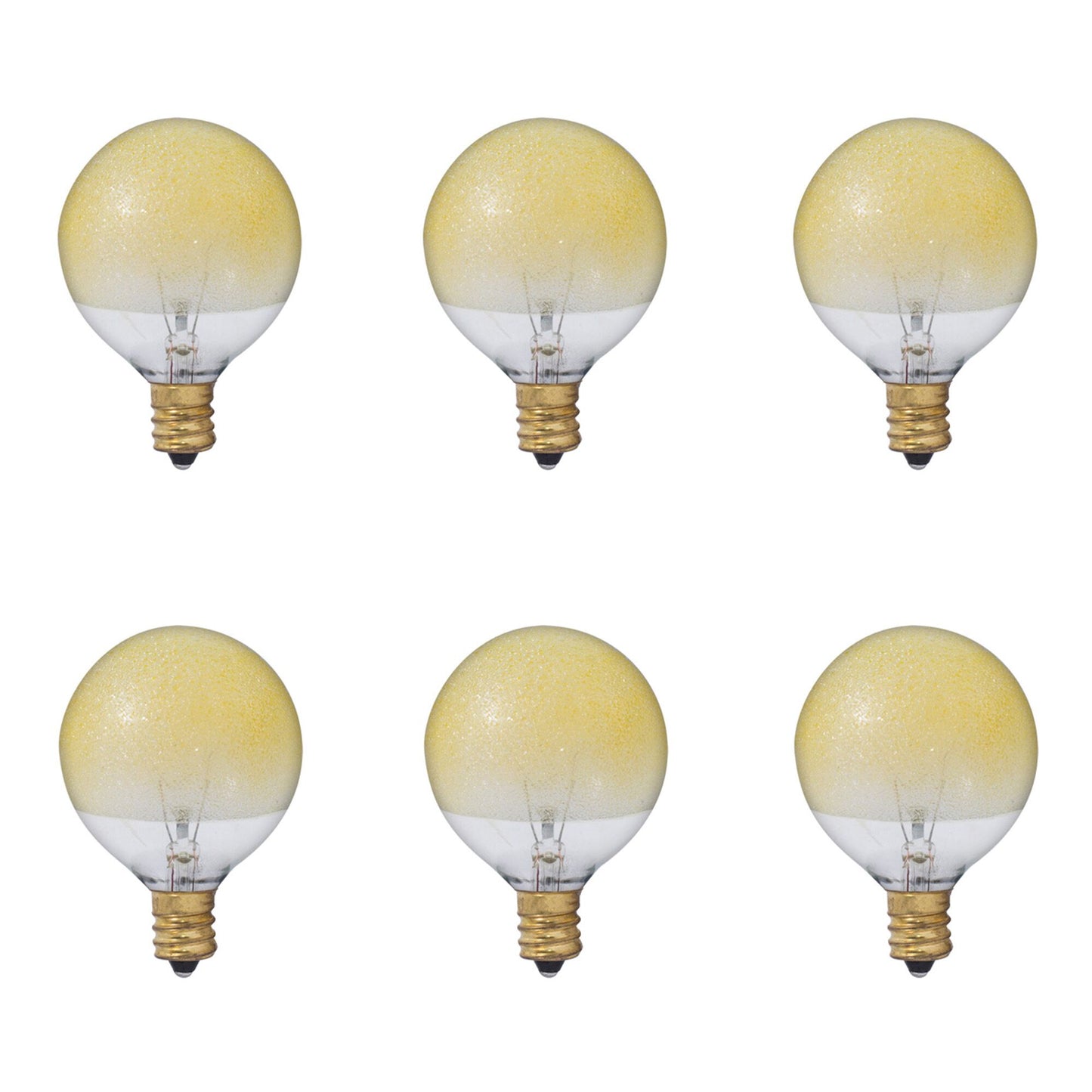 144016 - Dimmable Amber Ice G16.5 Incandescent Candelabra Light Bulb - 40 Watt - 6 Pack