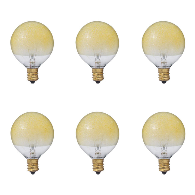 144016 - Dimmable Amber Ice G16.5 Incandescent Candelabra Light Bulb - 40 Watt - 6 Pack