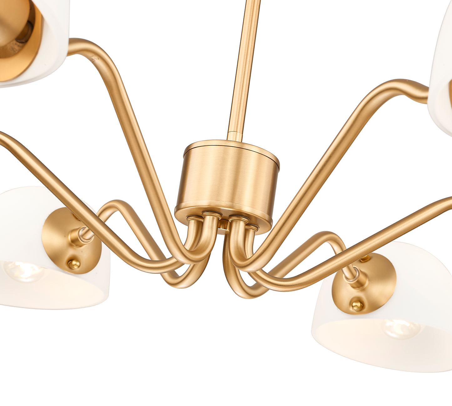 3048-6MGLD - Breton 6 Light 39" Chandelier - Modern Gold