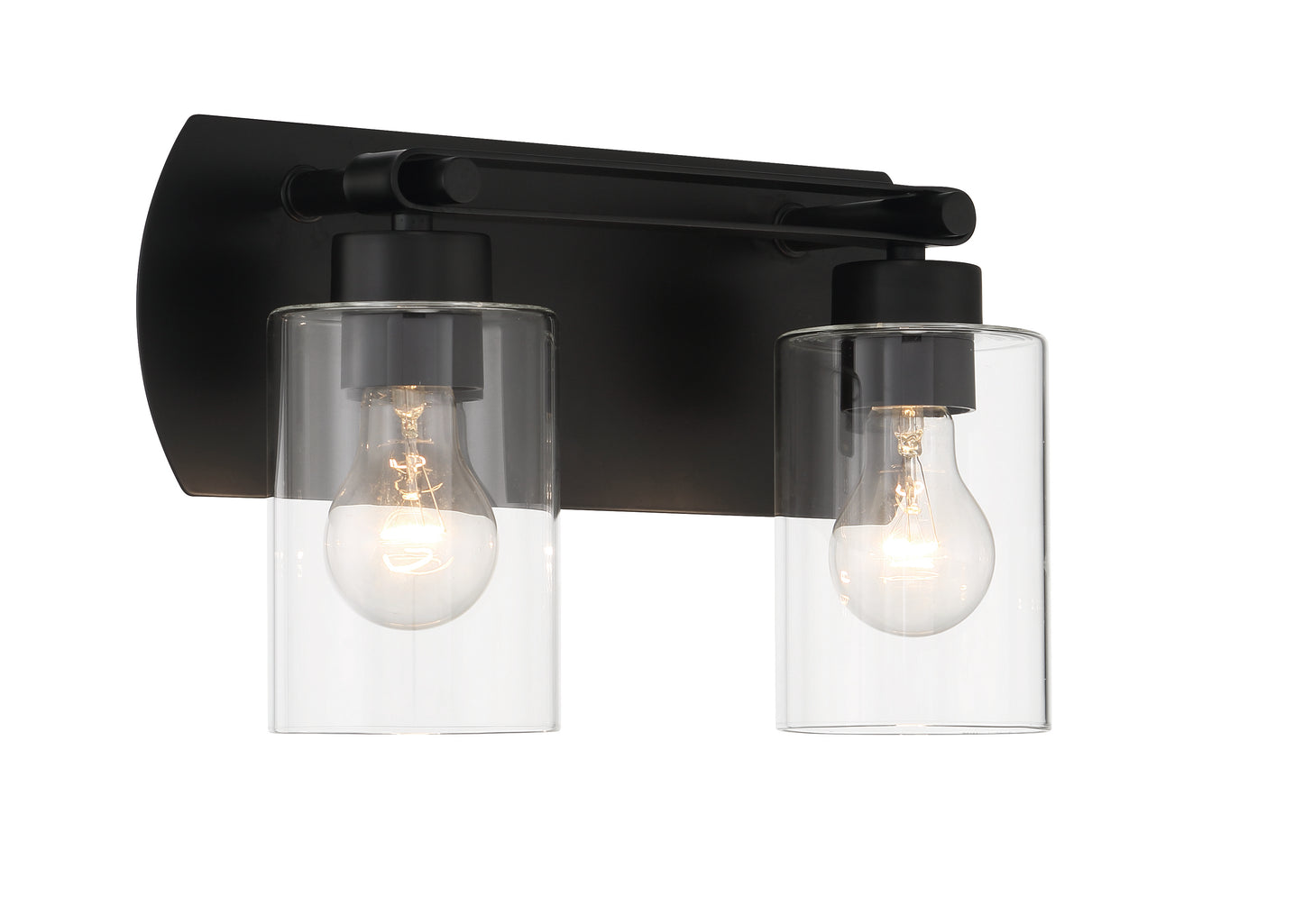 17614FB2 - Hendrix 2 Light 14" Wide Vanity Light - Flat Black