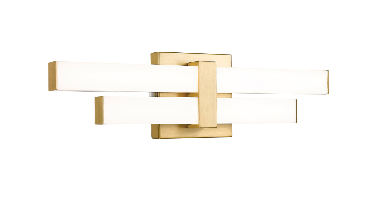 1008-18W-MGLD-LED - Zane 2 Light 18" Vanity - Modern Gold