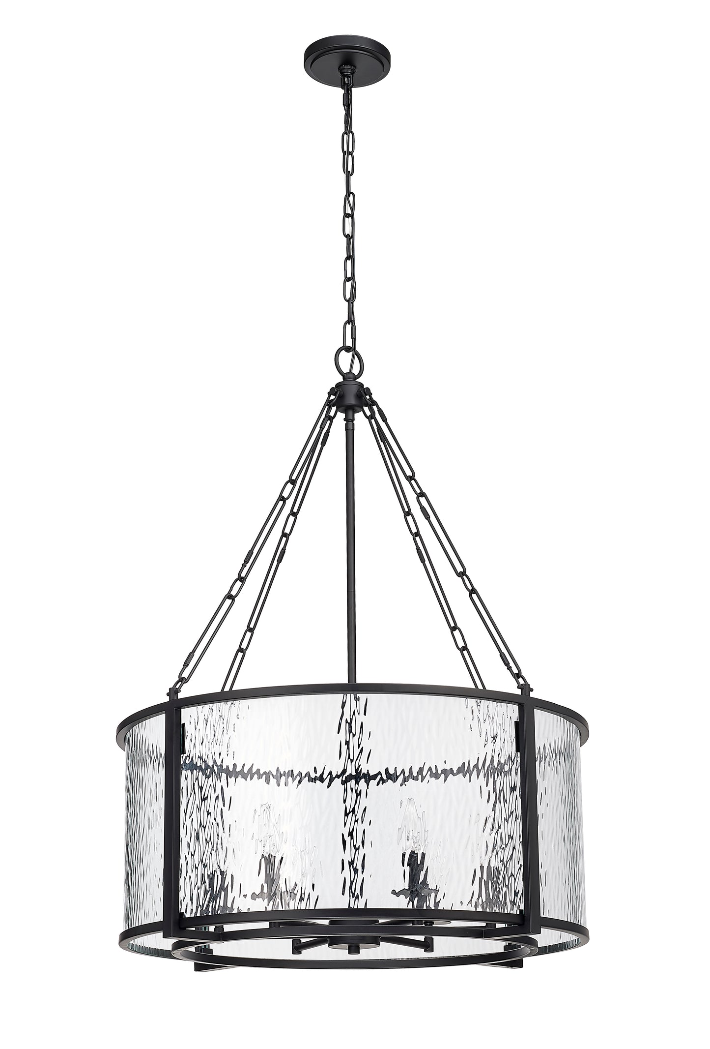 346P26-MB - Barrington 6 Light 26" Chandelier - Matte Black