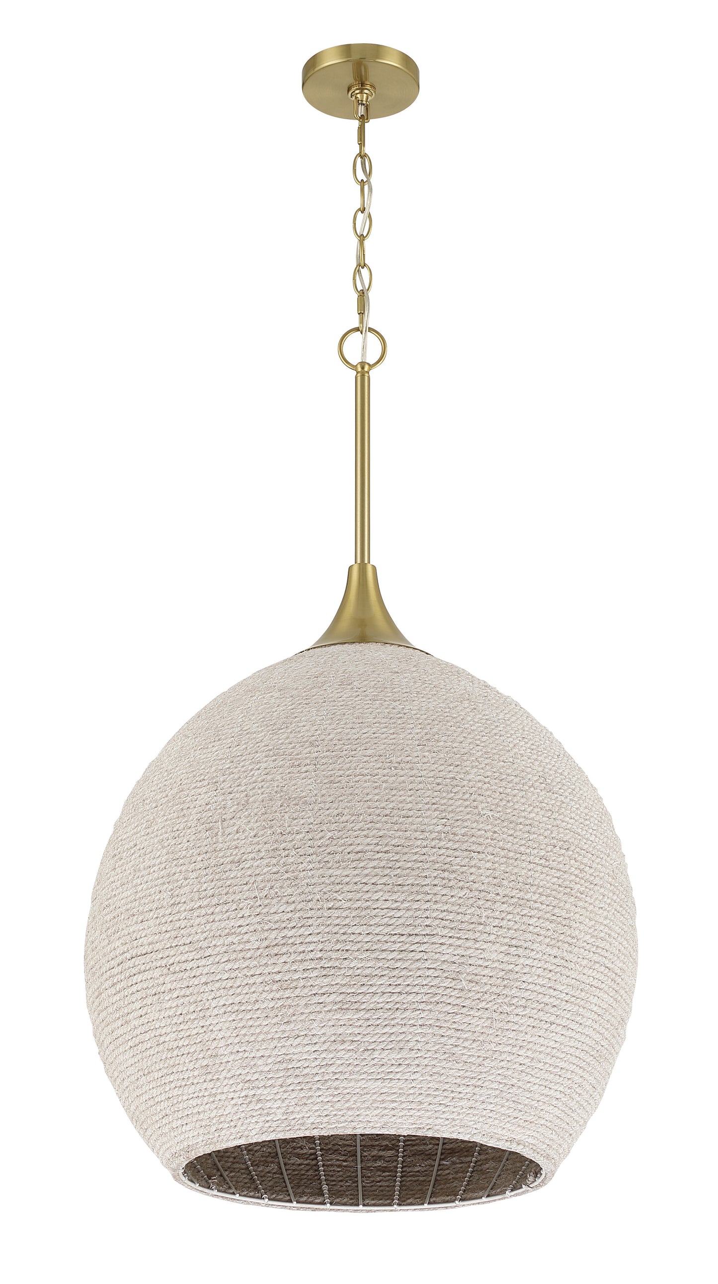 61393W-SB - Keira 3 Light 21" Wide Pendant - Satin Brass