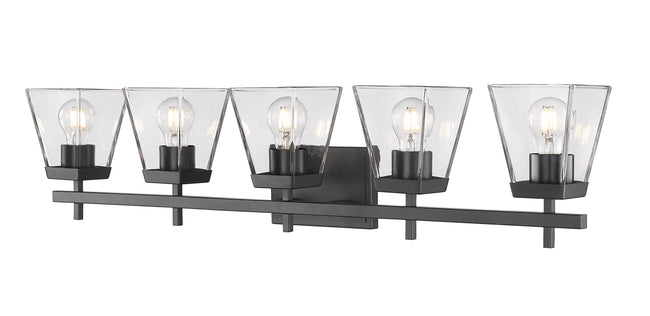 819-5V-MB - Lauren 5 Light 39" Vanity - Matte Black