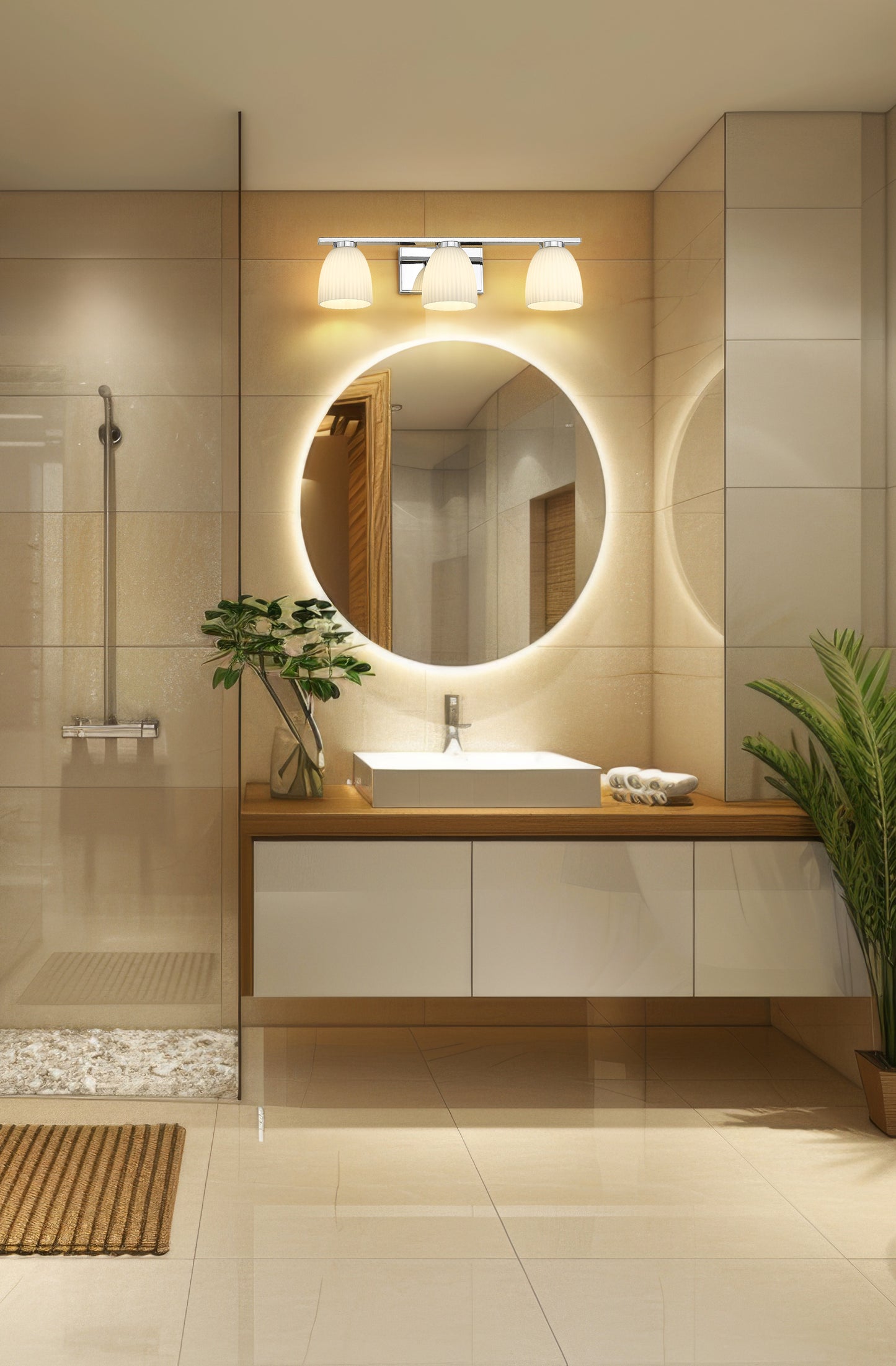 7518-3V-CH - Naya 3 Light 24" Vanity - Chrome