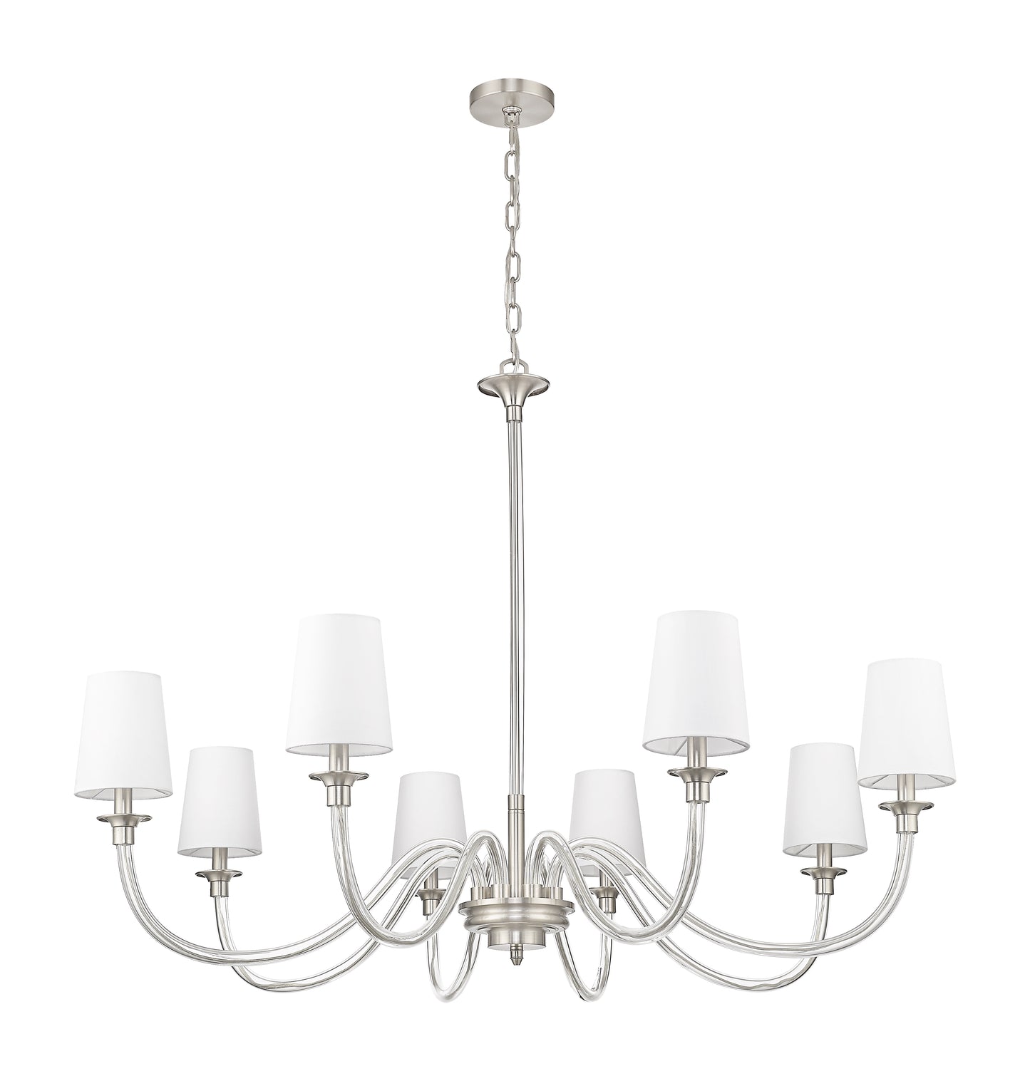 1950-8BN - Katerina 8 Light 46" Chandelier - Brushed Nickel