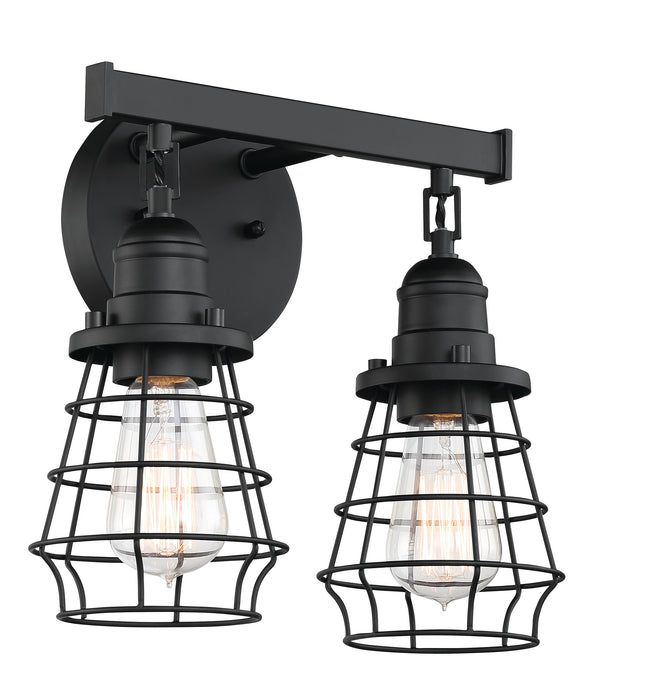 50602-FB - Thatcher 2 Light 12" Wide Vanity Light - Flat Black