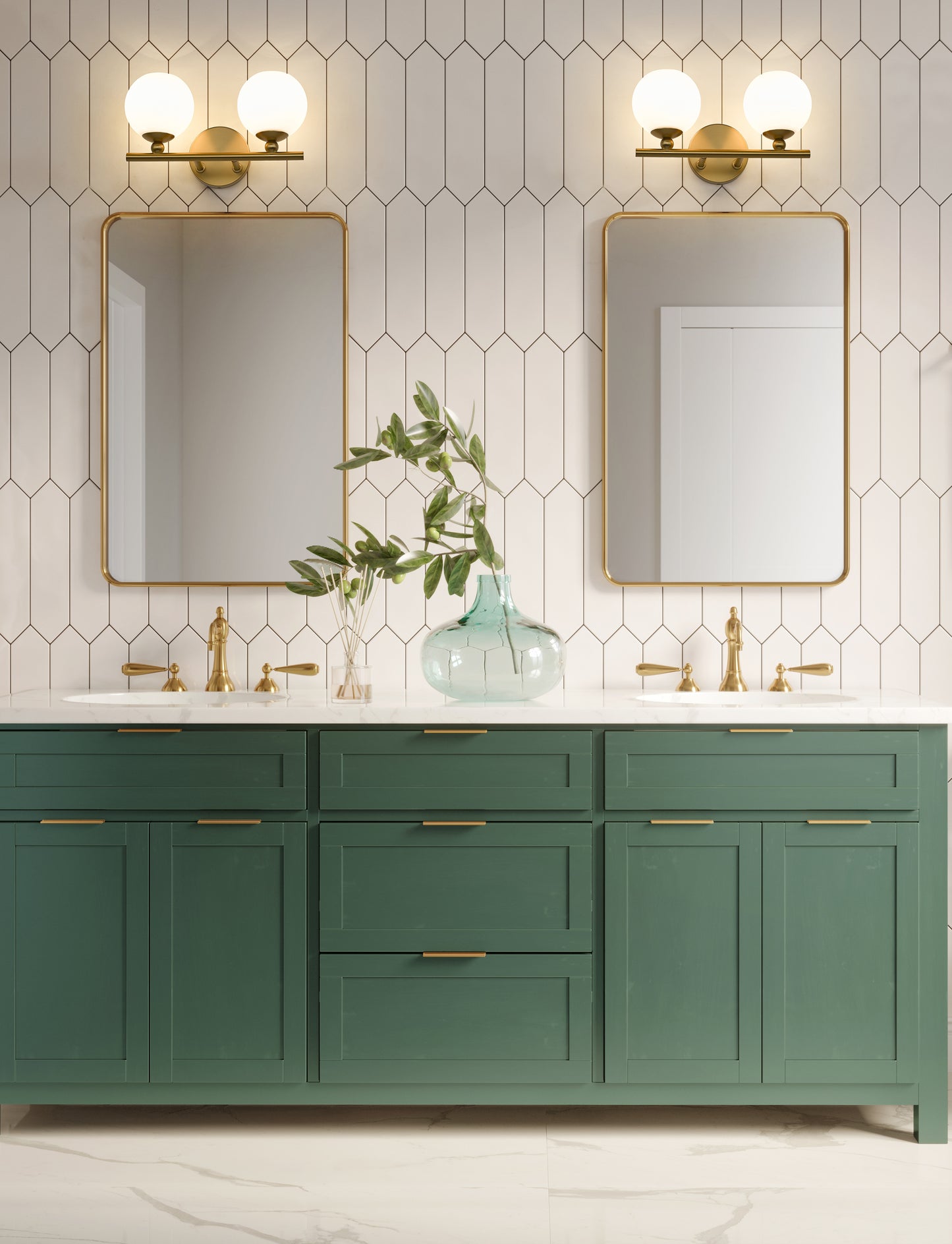 1100-2V-MGLD - Neoma 2 Light 14" Vanity - Modern Gold