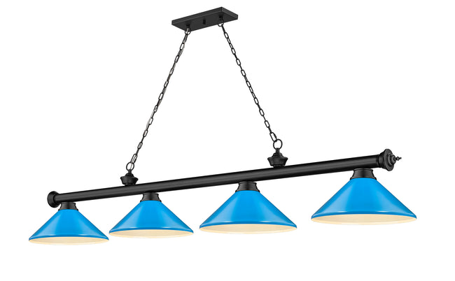 2306-4MB-MEB - Cordon 4 Light 82" Billiard - Matte Black