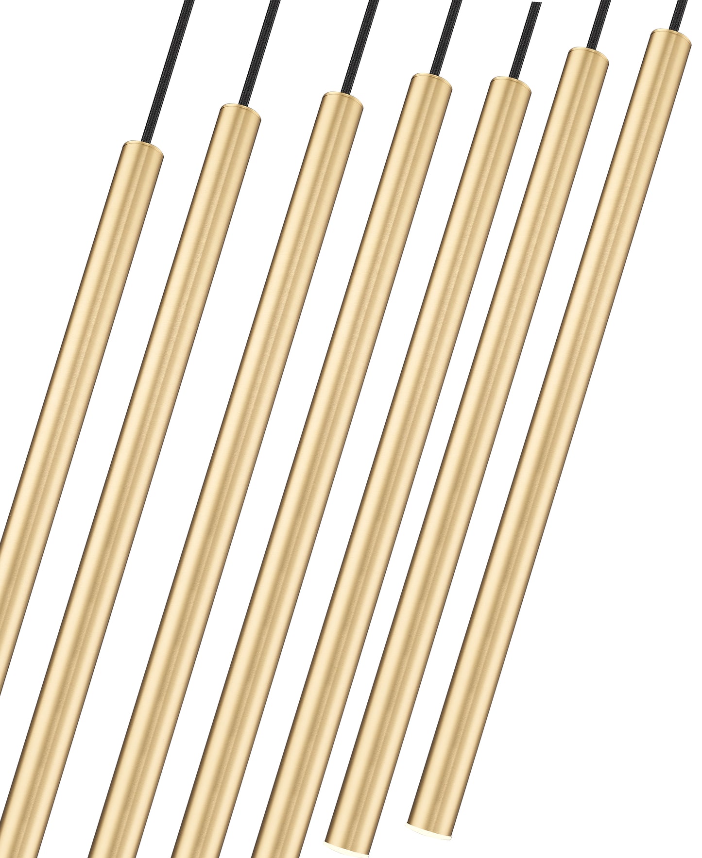 919MP24-7L-MGLD-LED - Forest 7 Light Linear 54" Chandelier - Modern Gold