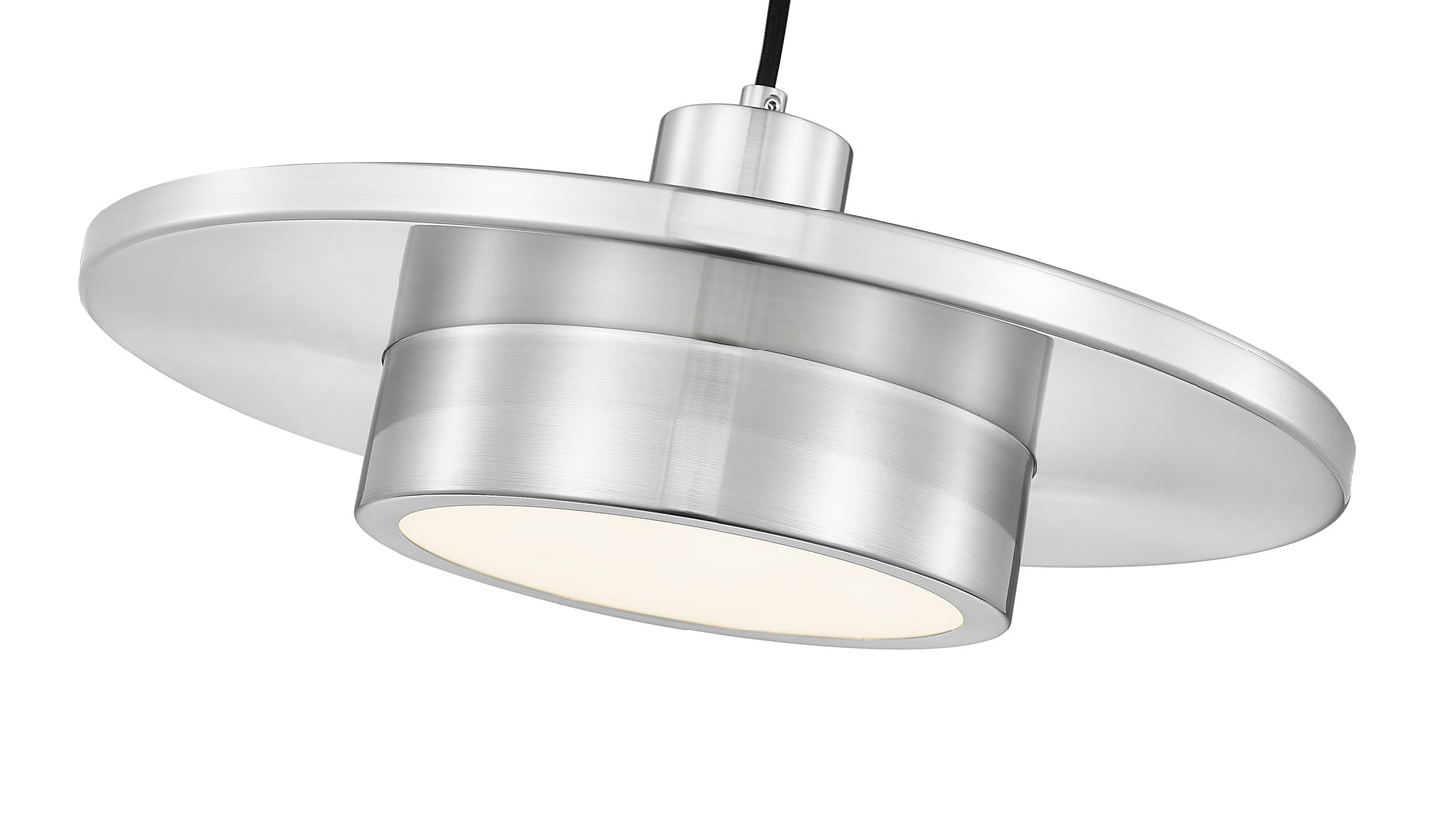 829P16-BN-LED - Ludo 1 Light 16" Pendant - Brushed Nickel
