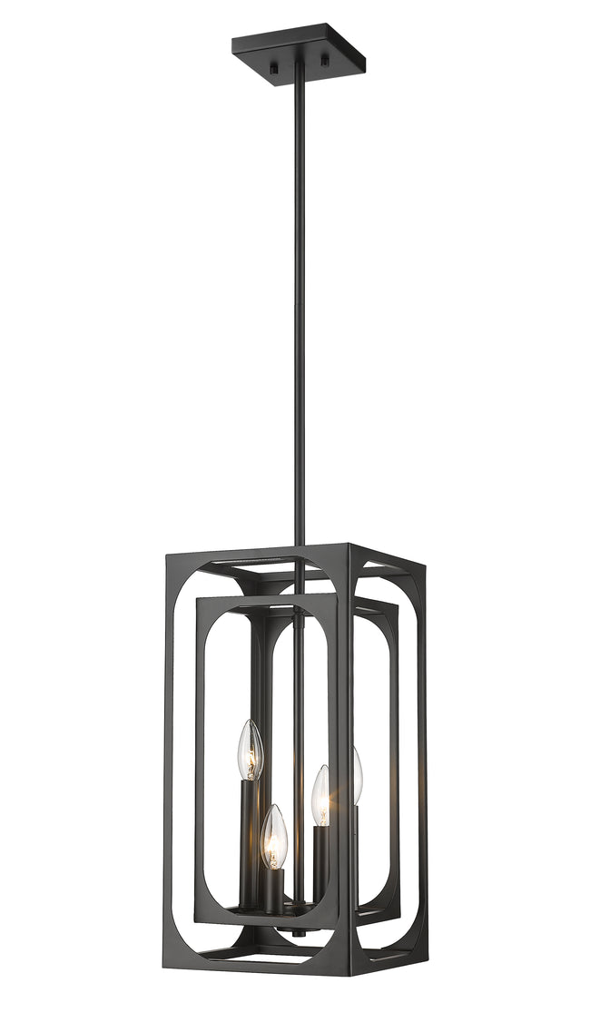 3038-4MB - Easton 4 Light 9" Chandelier - Matte Black