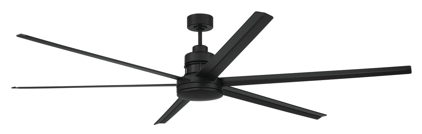 MND80FB6 - Mondo 80 Indoor/Outdoor 80" 6 Blade Indoor Outdoor Ceiling Fan with Light Kit - Flat Black