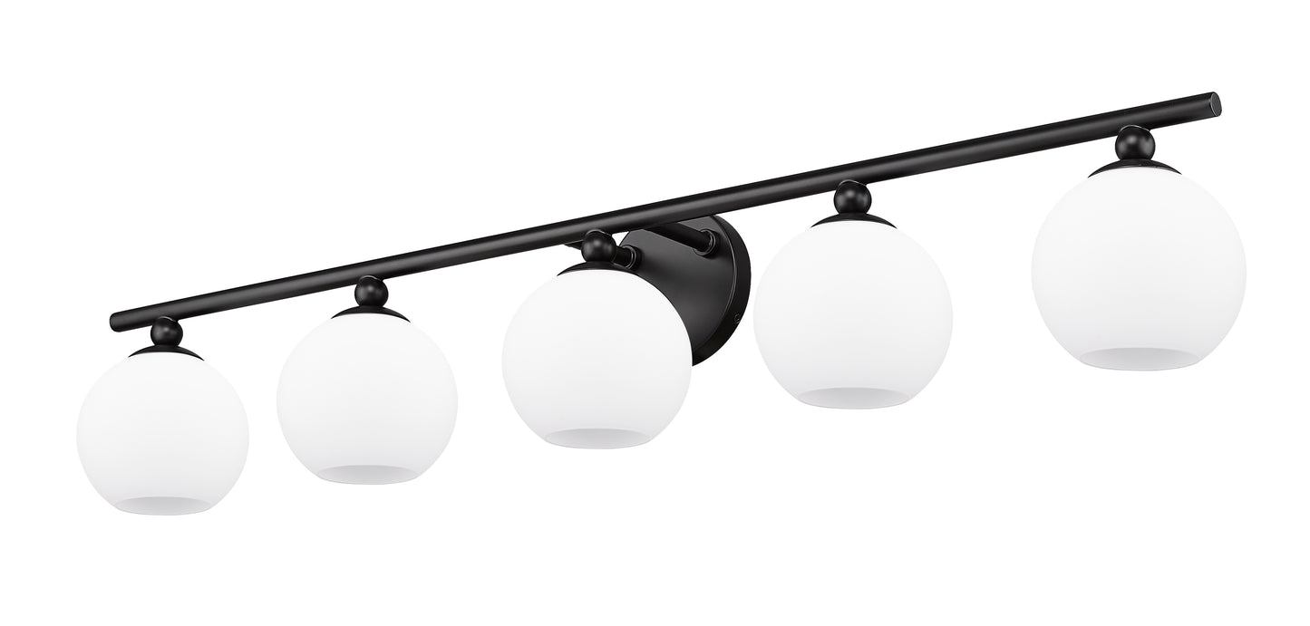 1100-5V-MB - Neoma 5 Light 38" Vanity - Matte Black