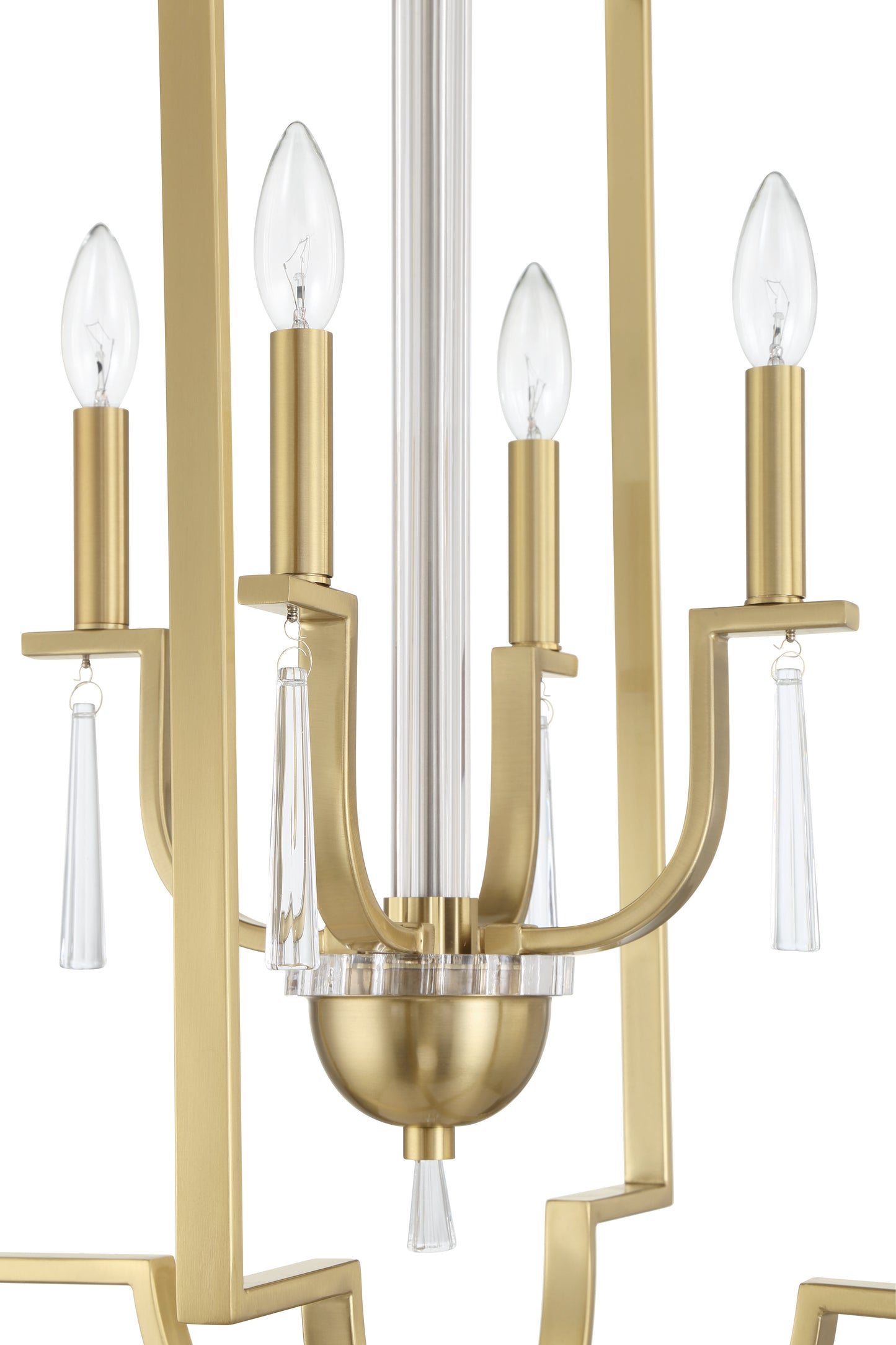 58234-SB - Fortuna 4 Light 19" Wide Foyer Light - Satin Brass