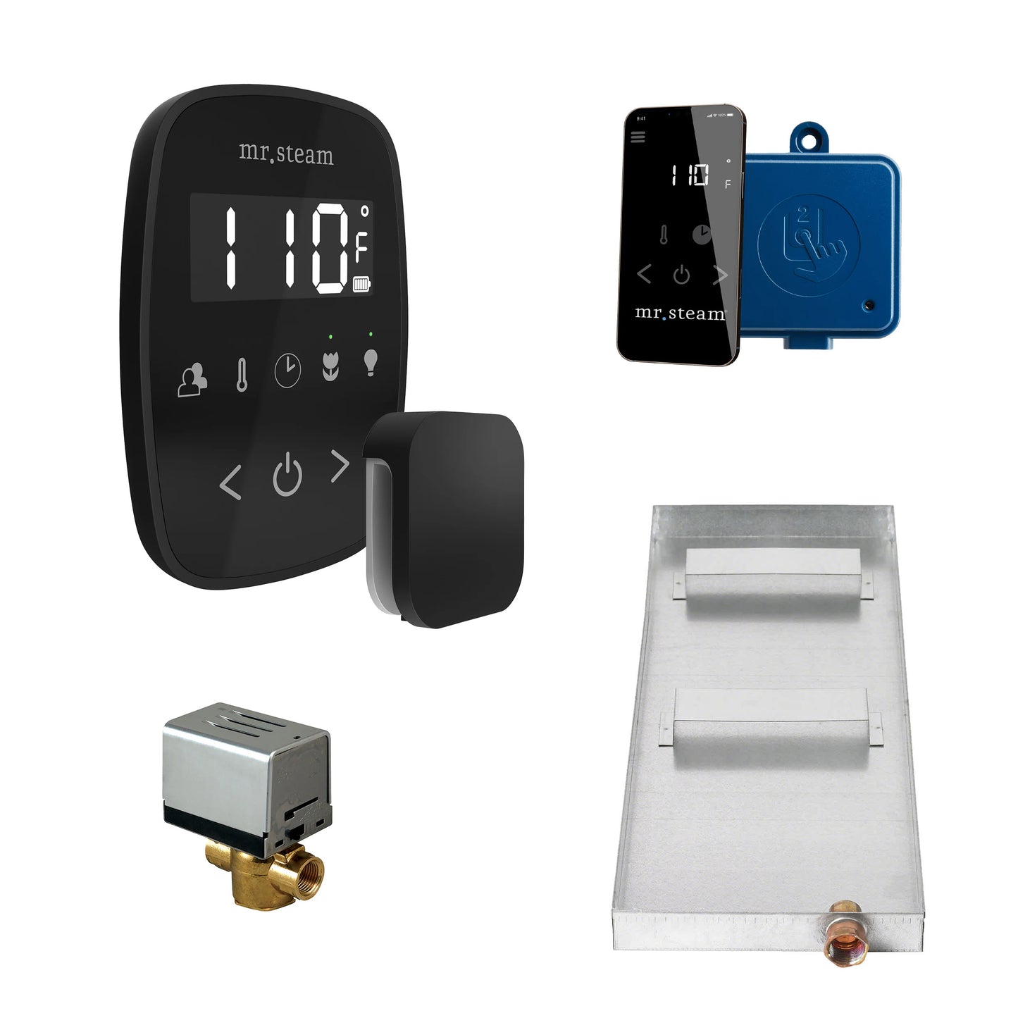BFBKMB - ButlerFlex Steam Shower Package with TempoFlex Control - Matte Black
