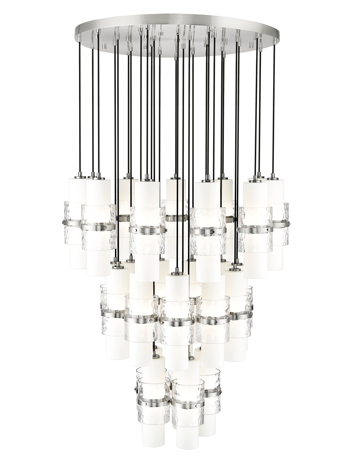 1946P-27R-BN - Cayden 27 Light 36" Chandelier - Brushed Nickel