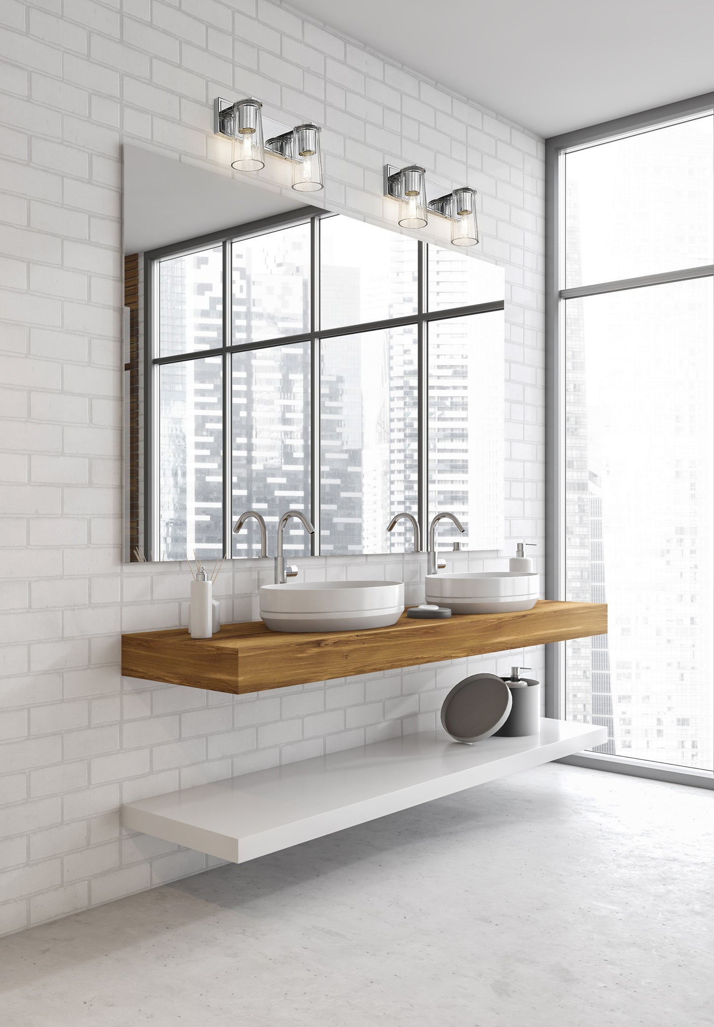 826-2V-CH - Titus 2 Light 16" Vanity - Chrome