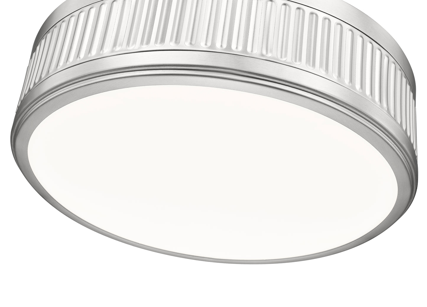 3046SF15-SN-LED - Quinn 1 Light Semi Flush 15" Mount - Satin Nickel