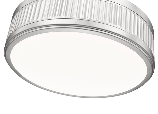 3046SF15-SN-LED - Quinn 1 Light Semi Flush 15" Mount - Satin Nickel