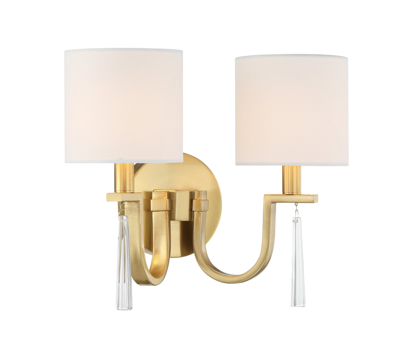 58262-SB - Fortuna 2 Light 11" High Wall Sconce - Satin Brass