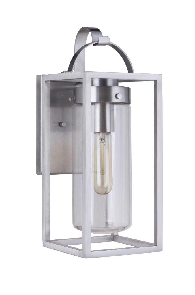 ZA4804-SA - Neo 1 Light 14" High Outdoor Wall Lantern - Satin Aluminum